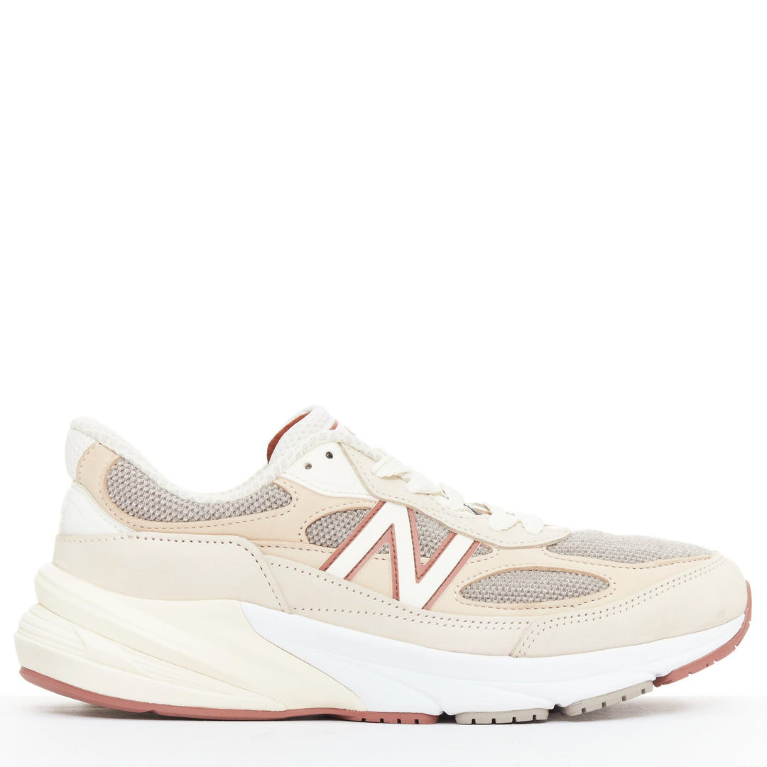 LORO PIANA New Balance 990V6 MiUSA Raw Cashew Limited beige patch sneakers US8.5
