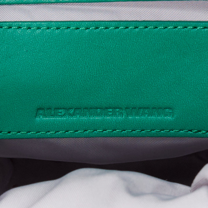 ALEXANDER WANG Runway Sneaker white green leather clutch crossbody bag