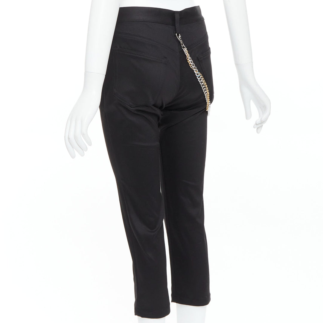 JUNYA WATANABE 2022 Punk black multi pearl chain cropped pants S
