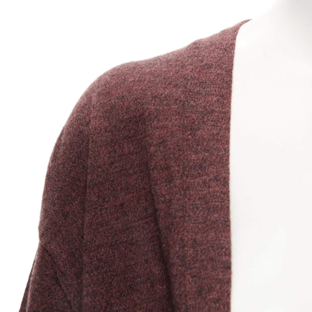 ISABEL MARANT brown 100% mercerised wool single button cardigan Sz. 1 S