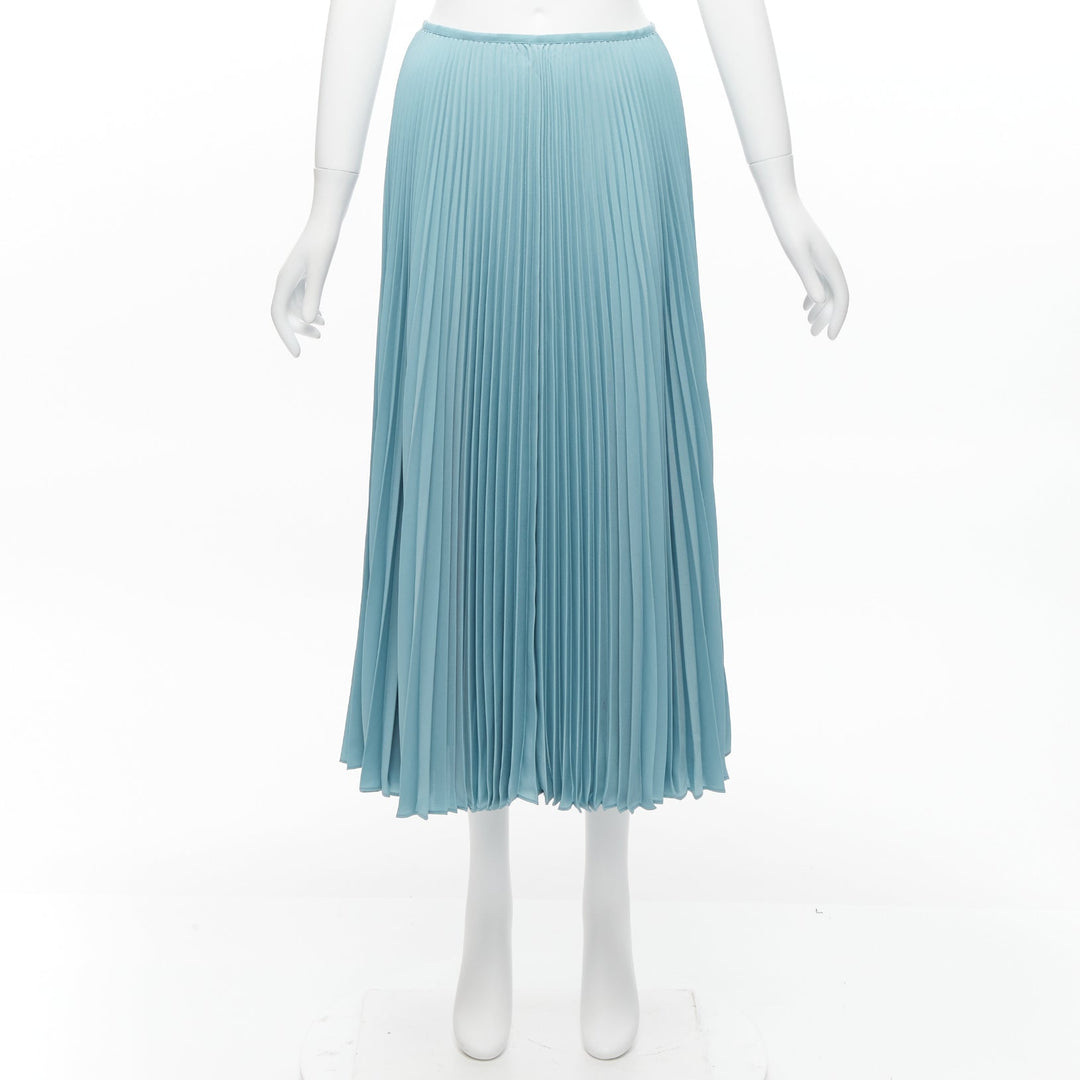 JOSEPH Abbot blue accordion pleats center seam round table skirt FR34 XS