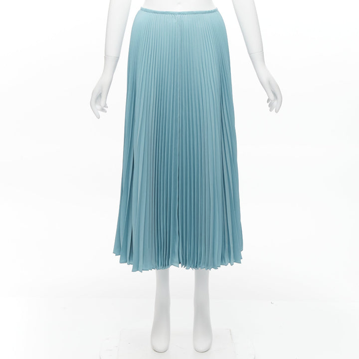 JOSEPH Abbot blue accordion pleats center seam round table skirt FR34 XS