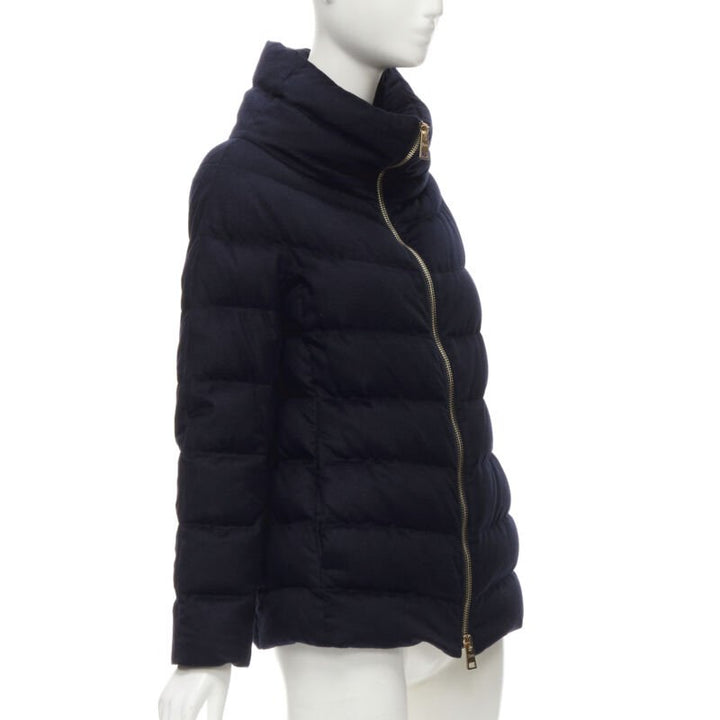 HERNO light weight goose down water repellent navy puffer jacket IT38 XS