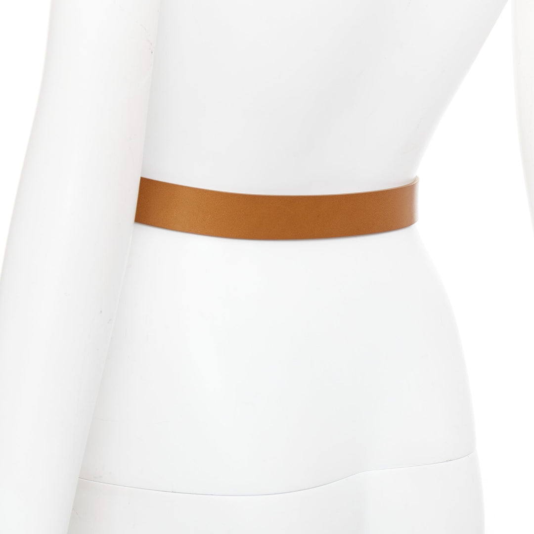 ISABEL MARANT Lecce tan brown 100% cowhide leather knot belt S