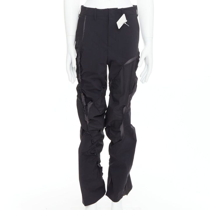 POST ARCHIVE FACTION 6.0 Technical Left black deconstructed pants S