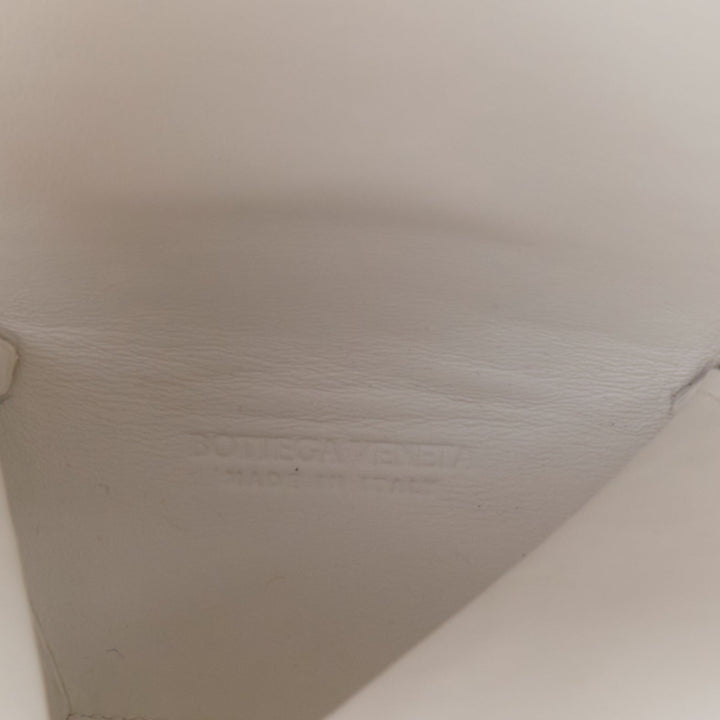 BOTTEGA VENETA white embossed scaled leather top handle tote bag