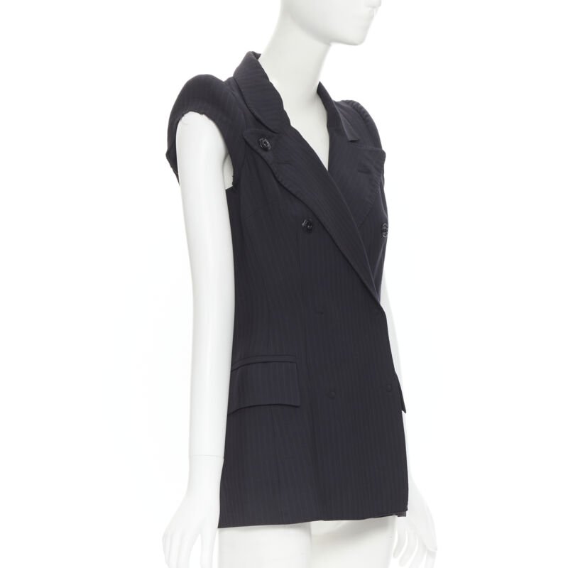 rare MAISON MARGIELA 1990 deconstructed padded shoulder cigarette jacket IT40