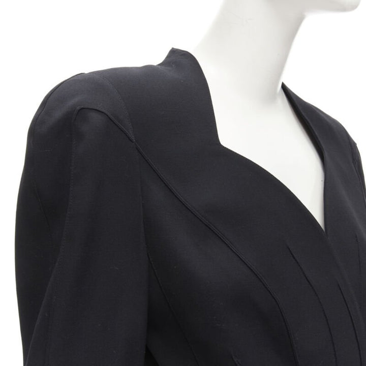 THIERRY MUGLER Vintage Star button space age curved collar power blazer IT9AT S