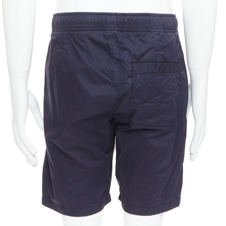 BOTTEGA VENETA navy washed cotton pocketed casual shorts IT46 S