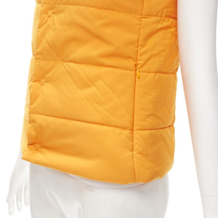 Y3 YOHJI YAMAMOTO ADIDAS orange padded puffer top XS