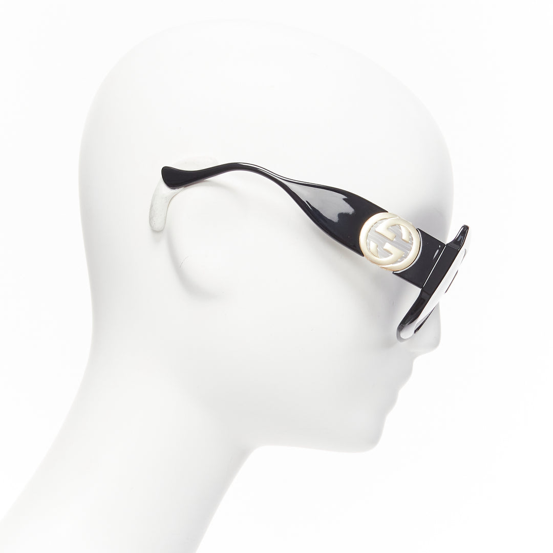 GUCCI Alessandro Michele GG1022S black gold GG logo oversized sunglasses