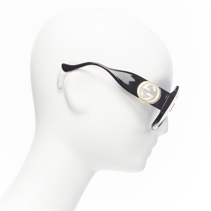 GUCCI Alessandro Michele GG1022S black gold GG logo oversized sunglasses