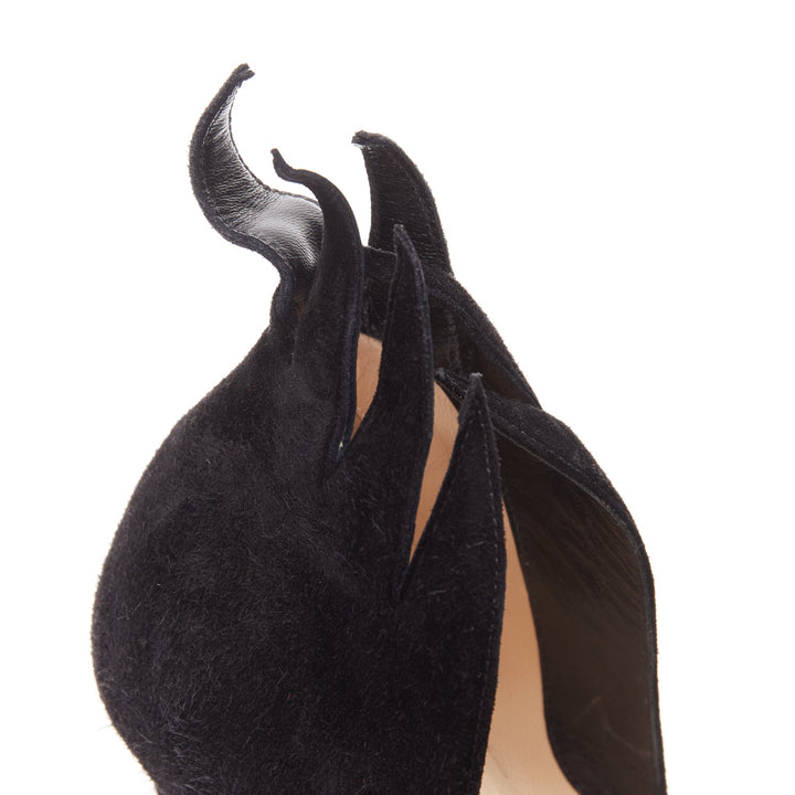 CHRISTIAN LOUBOUTIN Victorina Flame black suede stiletto pigalle pump EU37