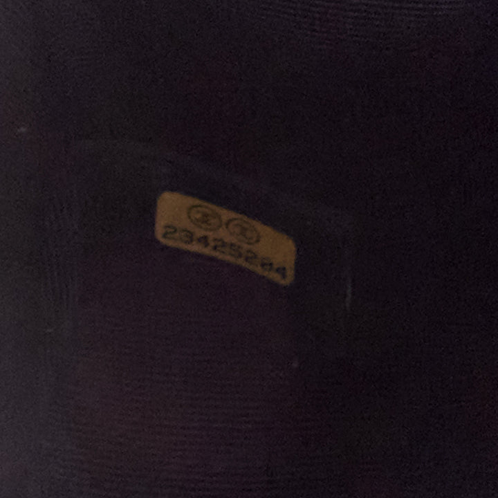 CHANEL Boy Small black shearling leather gold CC push lock chain flap bag