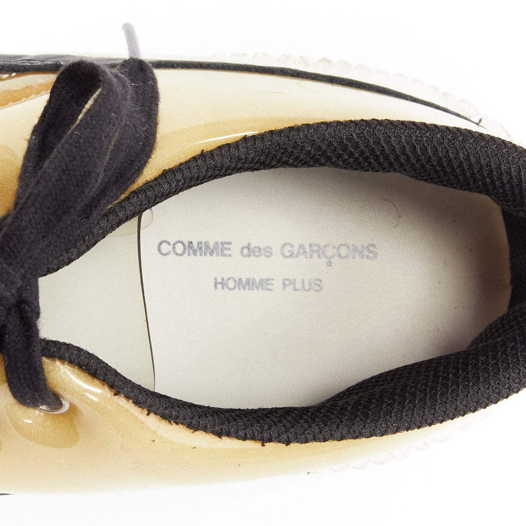 COMME DES GARCONS HOMME PLUS Switching clear beige PVC foam sneakers EU42