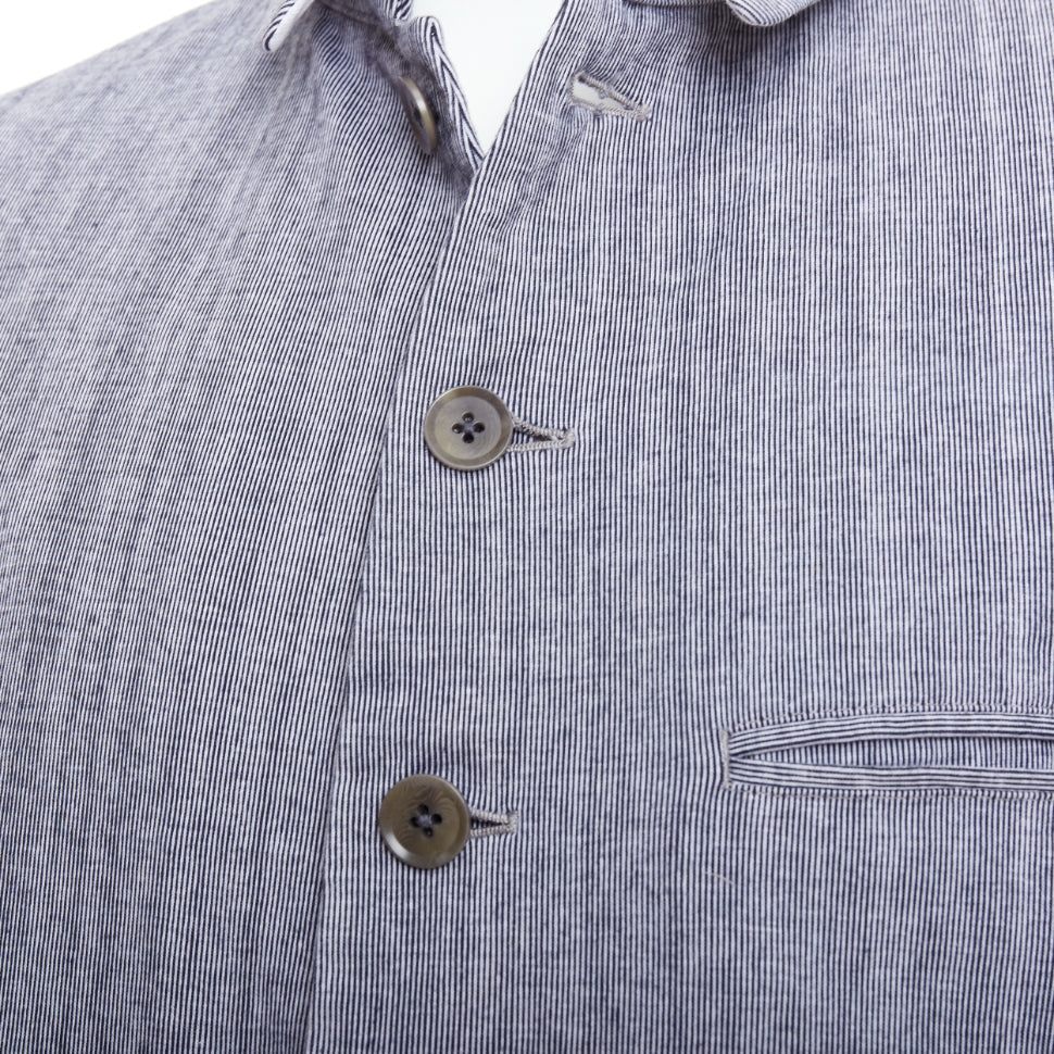 YOHJI YAMAMOTO Y's washed blue cotton drawstring waist blazer jacket JP3 L