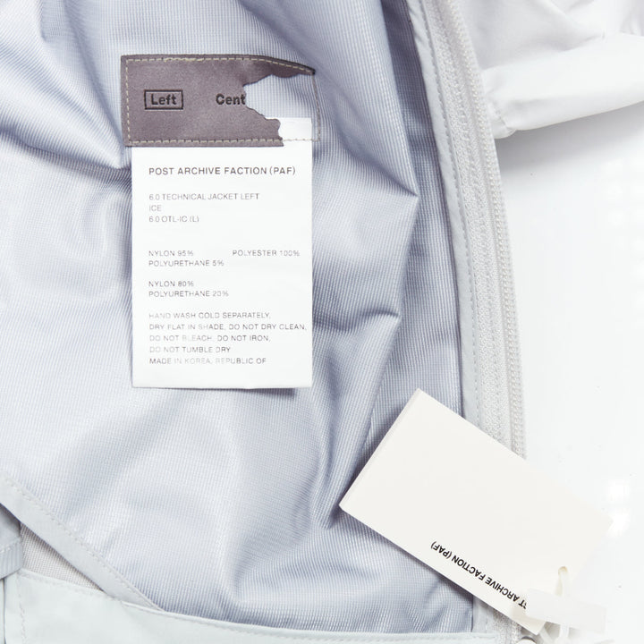 POST ARCHIVE FACTION 6.0 Technical Left Ice baby blue track jacket L