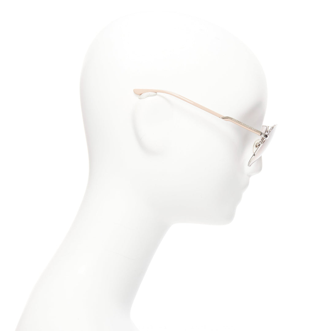 STELLA MCCARTNEY SM3011 silver nude frame brown ombre lens sunglasses