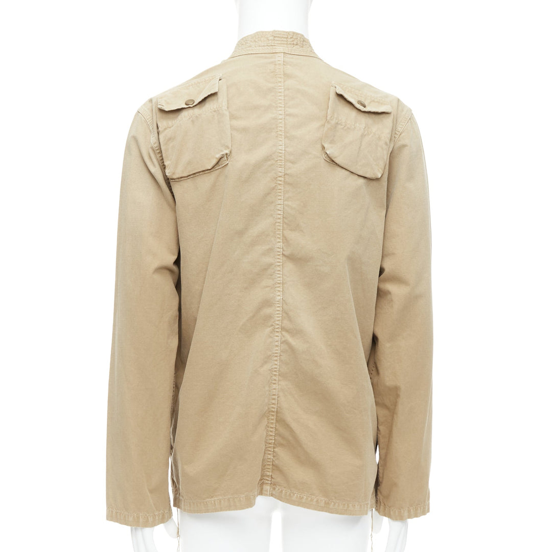 KAPITAL 2022 beige cotton multi cargo pocket kimono jacket JP4 XL