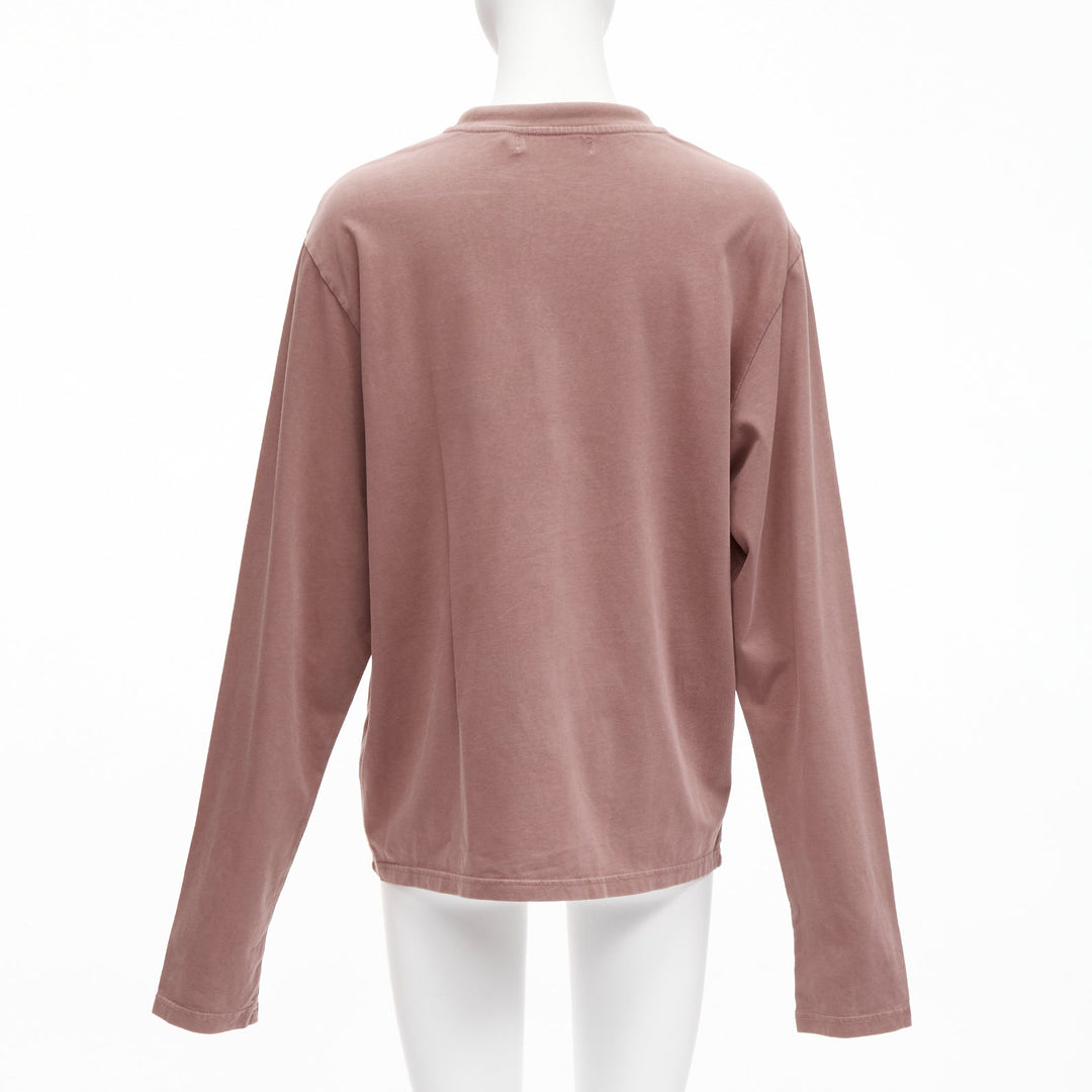 CRAIG GREEN burgundy drawstring rope detail long sleeve tshirt S