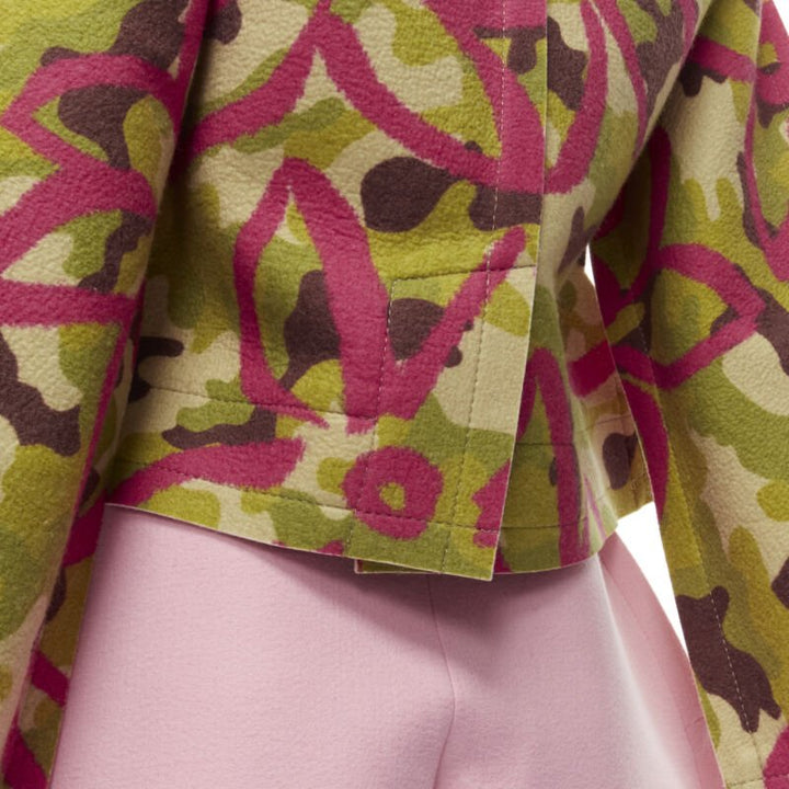 rare COMME DES GARCONS 2012 Runway 2D Flat Packed Doll green camo pink set S