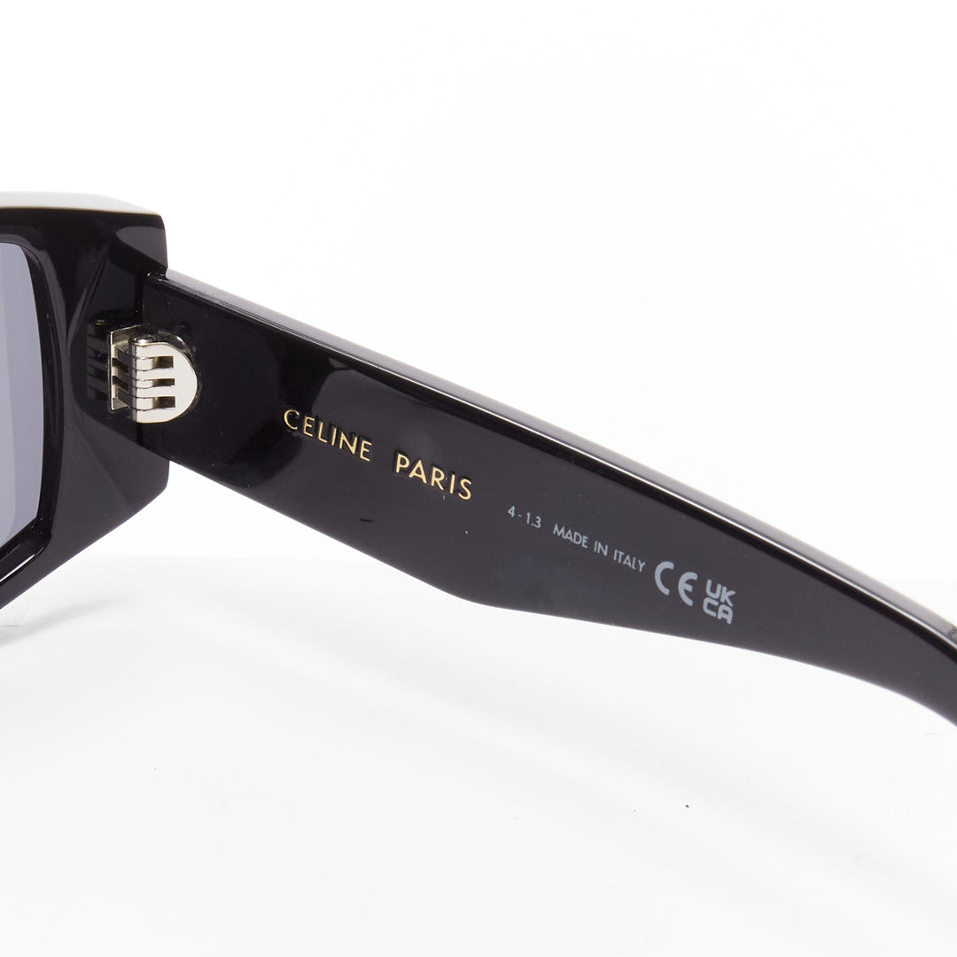 CELINE Hedi Slimane Triomphe CL40227U black gold logo acetate sunglasses
