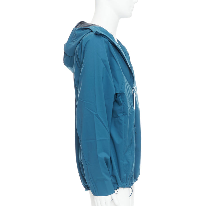 POST ARCHIVE FACTION 6.0 Technical Center teal blue side zip jacket XL