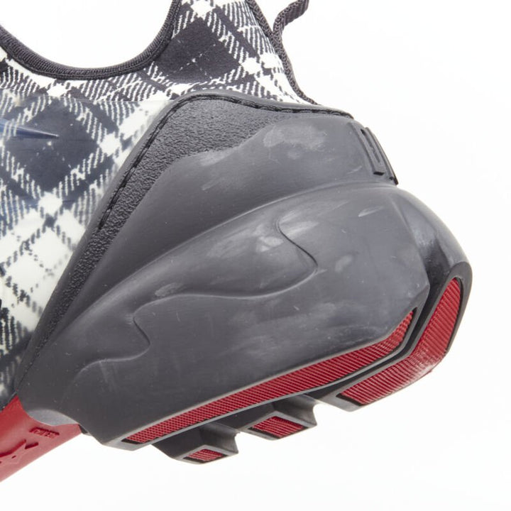 CHRISTIAN DIOR D Connect black white check chunky sole sneaker EU38 US8