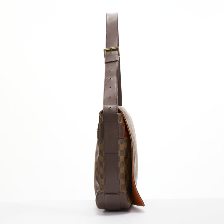 LOUIS VUITTON Bastille Ebene brown Damier LV logo canvas messenger crossbody bag