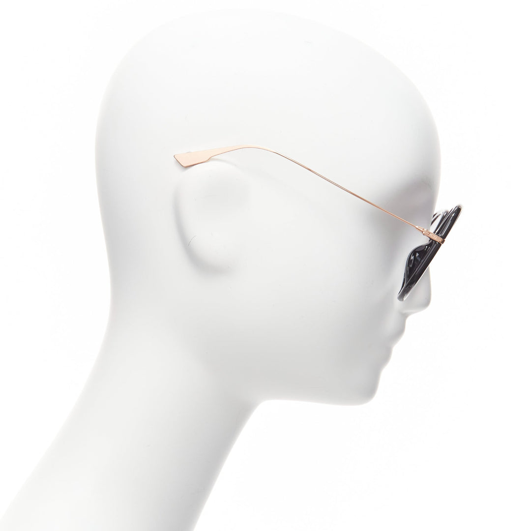 CHRISTIAN DIOR DiorDirection black frame purple lens oversized sunglasses