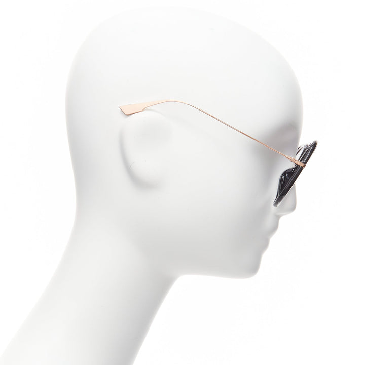 CHRISTIAN DIOR DiorDirection black frame purple lens oversized sunglasses