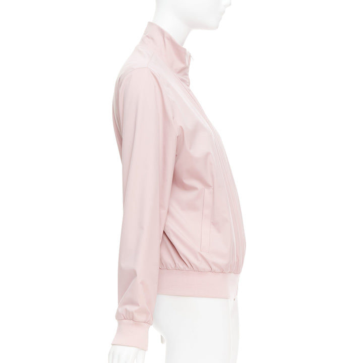LORO PIANA Green Storm System Windjersey pink reversible bomber M