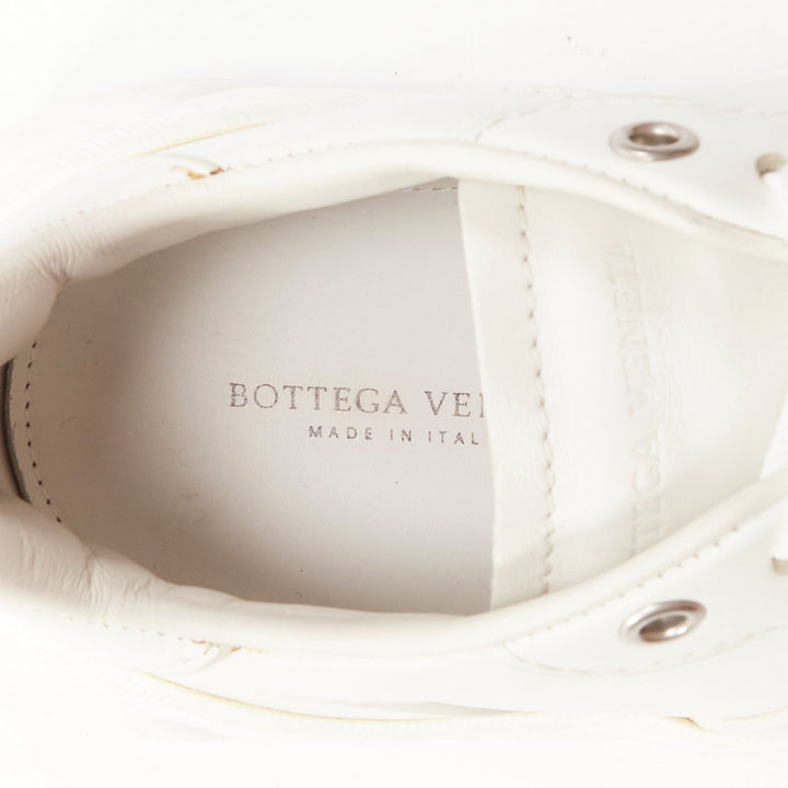 BOTTEGA VENETA Speedster white leather panelled red soled dad sneakers EU37
