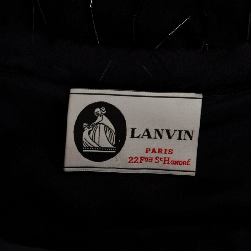 LANVIN ALBER ELBAZ black beaded fringe embellished flapper silk dress FR34 XS