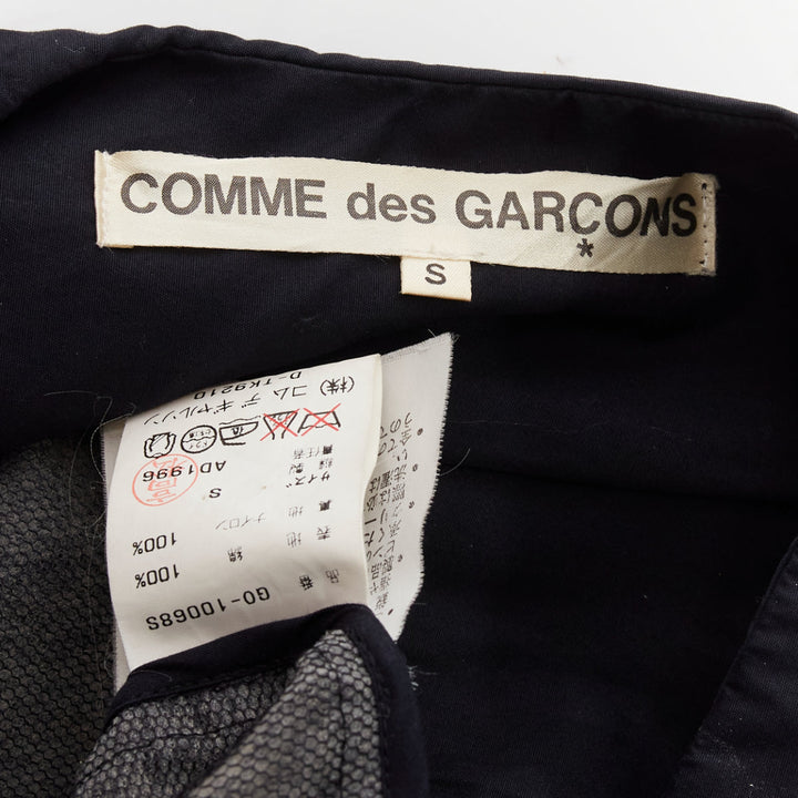 runway COMME DES GARCONS 1997 Lumps Bumps black circle cut asymmetric dress S