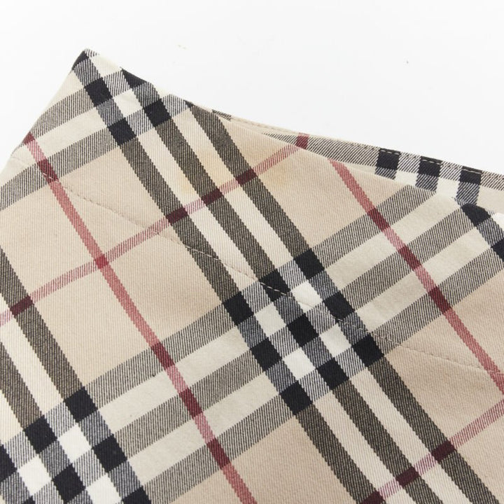 BURBERRY LONDON House Check brown signature mini skirt UK6 US4 S