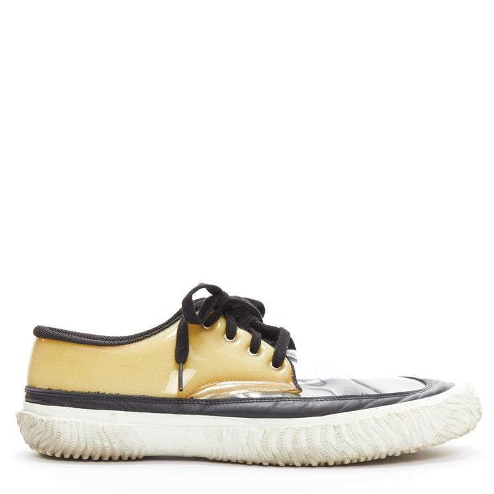 COMME DES GARCONS HOMME PLUS Switching clear beige PVC foam sneakers EU42