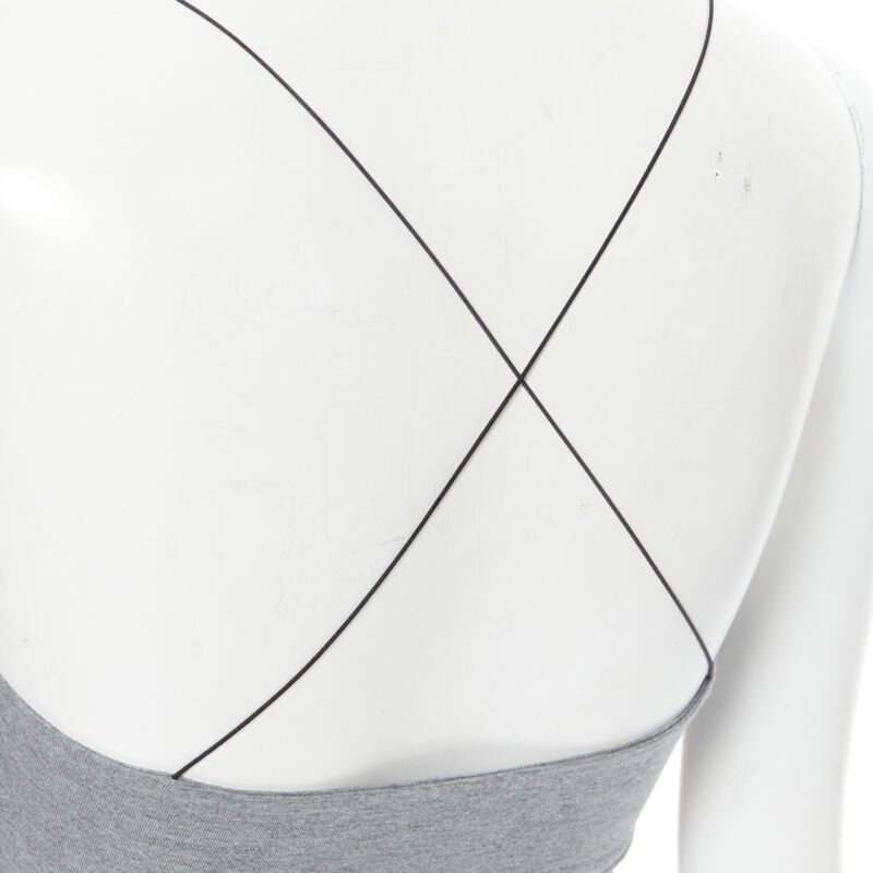 T BY ALEXANDER WANG grey cotton jersey wire spaghetti strap cami tank top XS