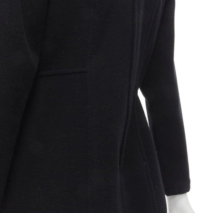 vintage COMME DES GARCONS 1980s black wool asymmetric panelled sheath dress M