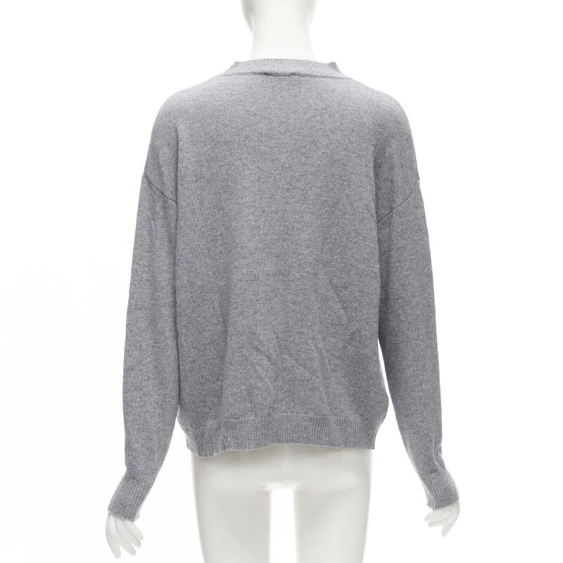 ERMANNO SCERVINO grey pullover metallic floral print IT40 S