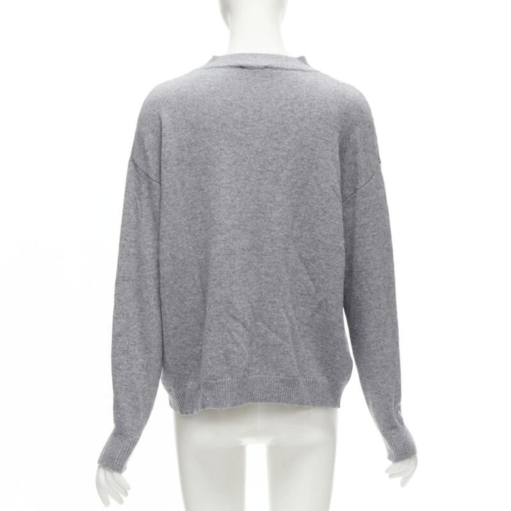 ERMANNO SCERVINO grey pullover metallic floral print IT40 S