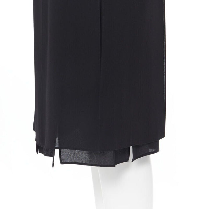 MICHAEL KORS COLLECTION  100% silk flapper hem knee length skirt US0 25"