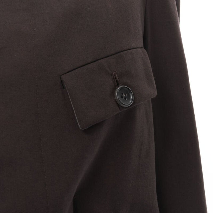 runway COMME DES GARCONS 1998 burgundy grey wool corset vest bundled blazer M