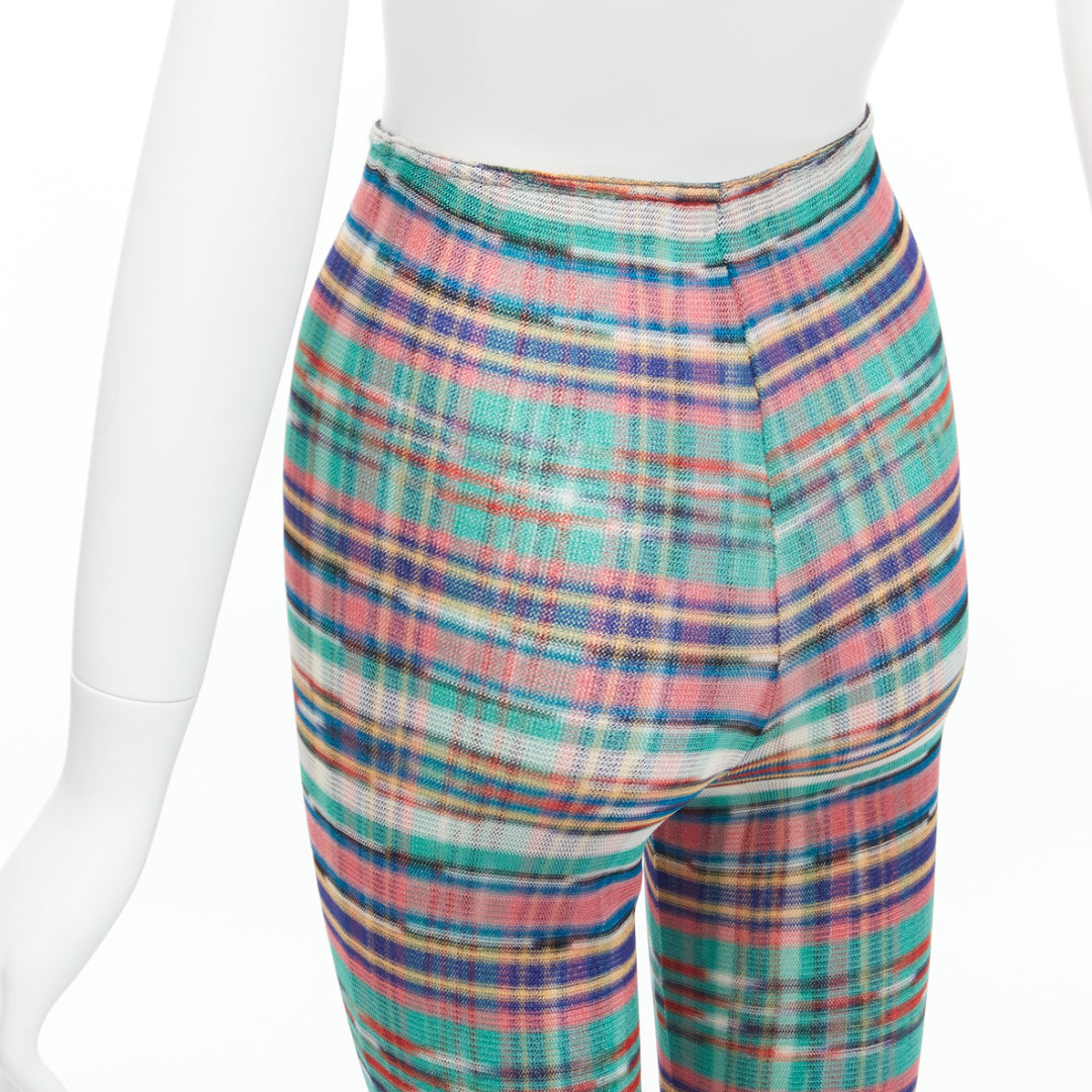 MISSONI Signature colorful psychedelic stripe high waisted  flared pants IT38 XS