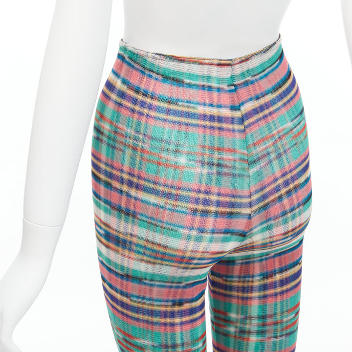 MISSONI Signature colorful psychedelic stripe high waisted  flared pants IT38 XS