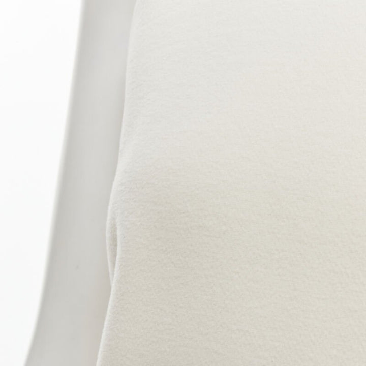 RUBAN Russia white cashmere wool minimal knee length work dress S