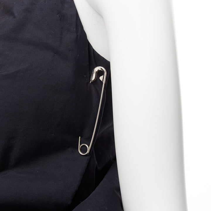 runway COMME DES GARCONS 1997 Lumps Bumps black circle cut asymmetric dress S