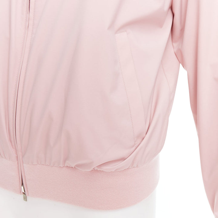 LORO PIANA Green Storm System Windjersey pink reversible bomber M