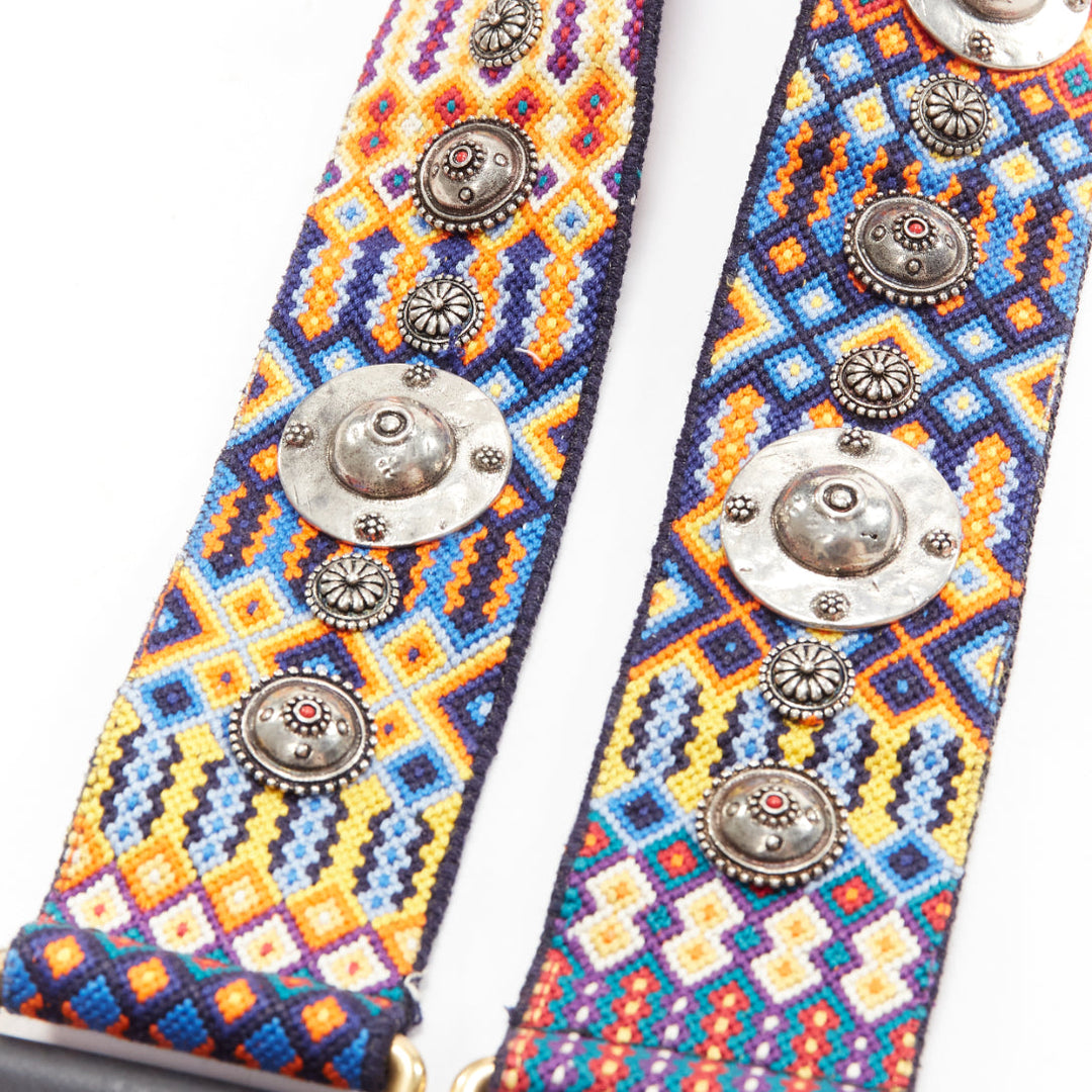 CHRISTIAN DIOR Fiesta Medallions Limited metal embellished ethnic bag strap 50mm