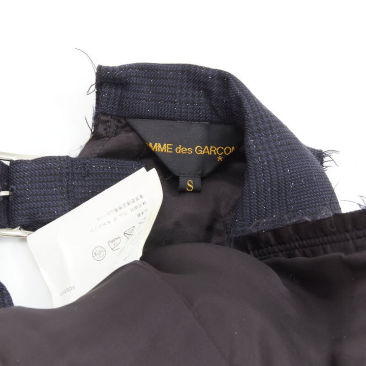 rare COMME DES GARCONS 2008 Bad Taste Runway navy deconstructed jacket  S